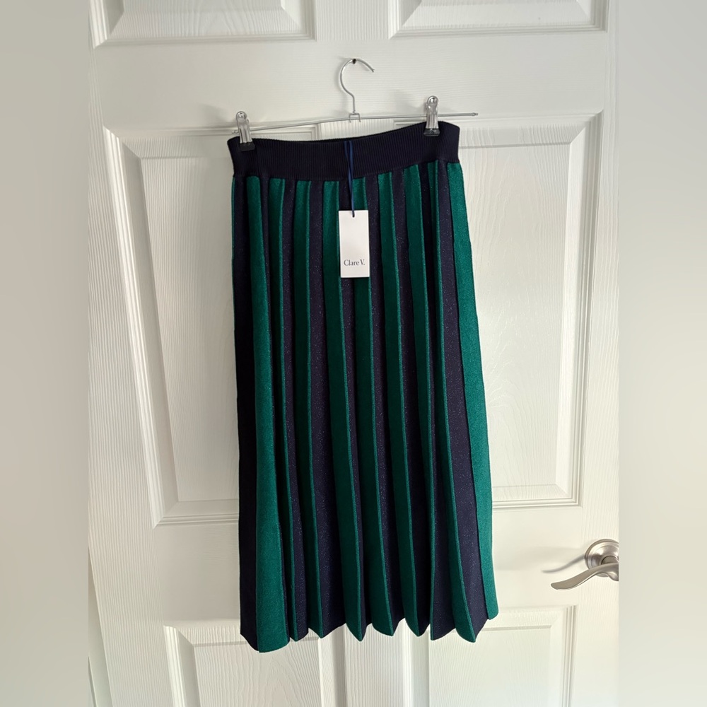 Clare V Heloise accordion skirt nwt small